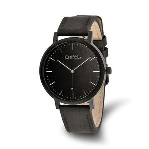 Chisel Mens Matte Black IP-plated Black Dial Watch